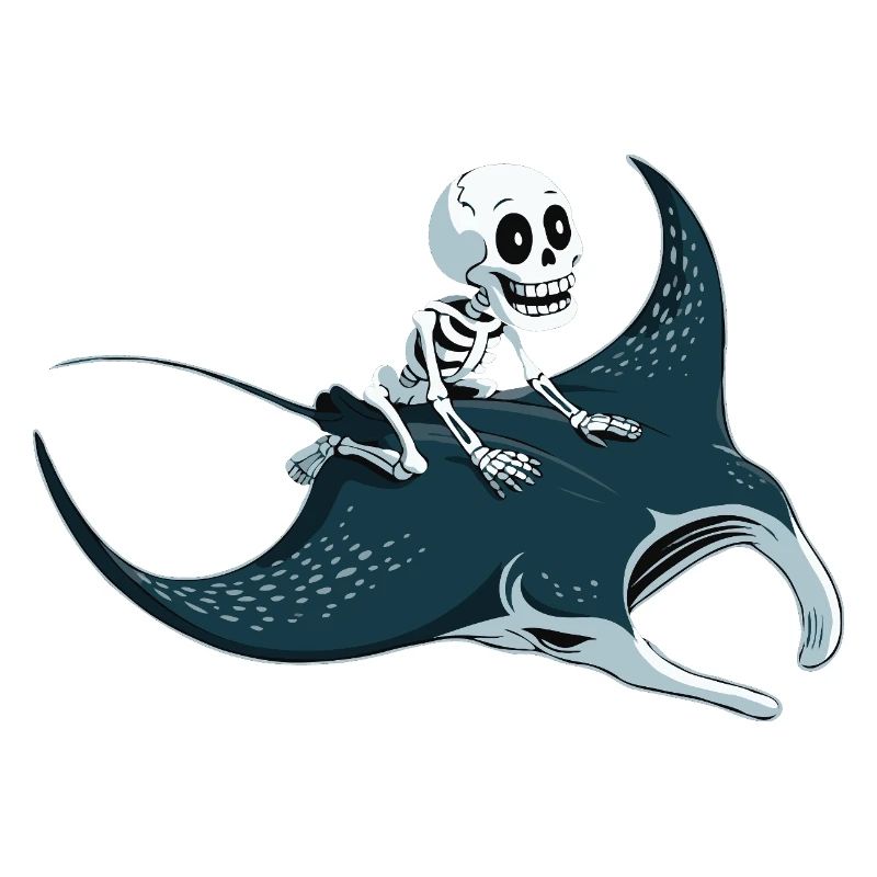 Skelett auf Mantarochen