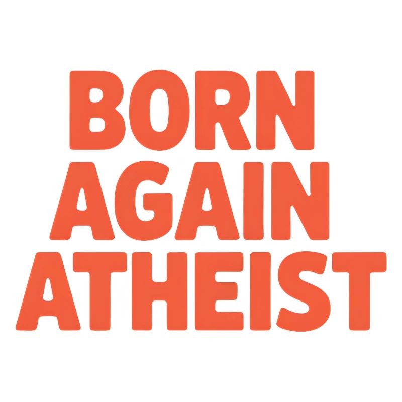 Mutige Wiedergeburt Atheistisches Statement-Design