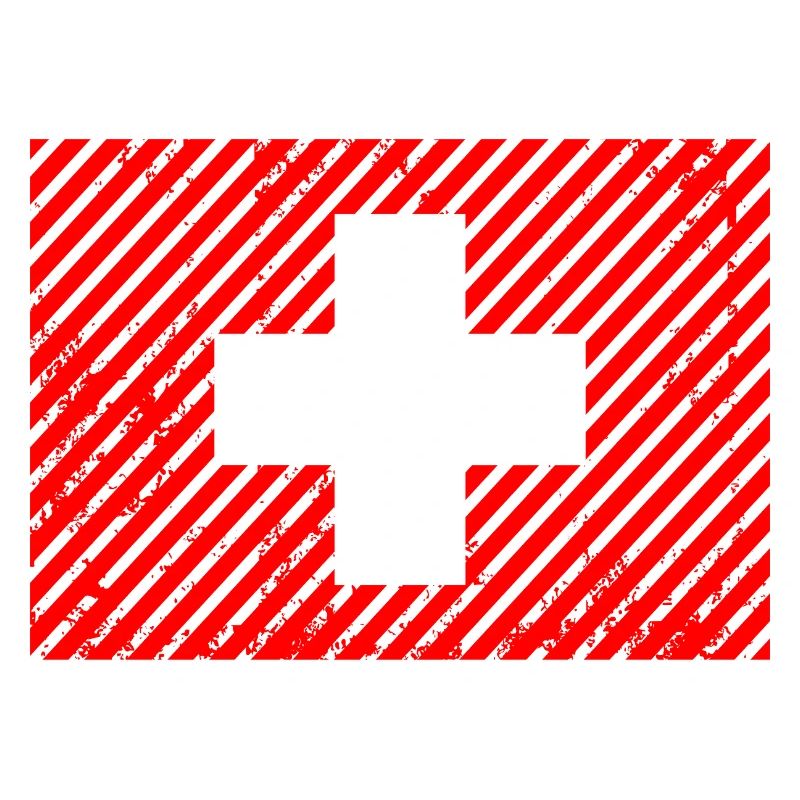  Schweizer Flagge Retro