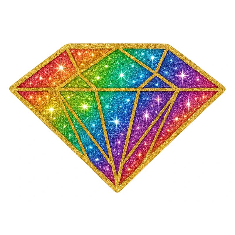 Regenbogen Diamant Glitzer