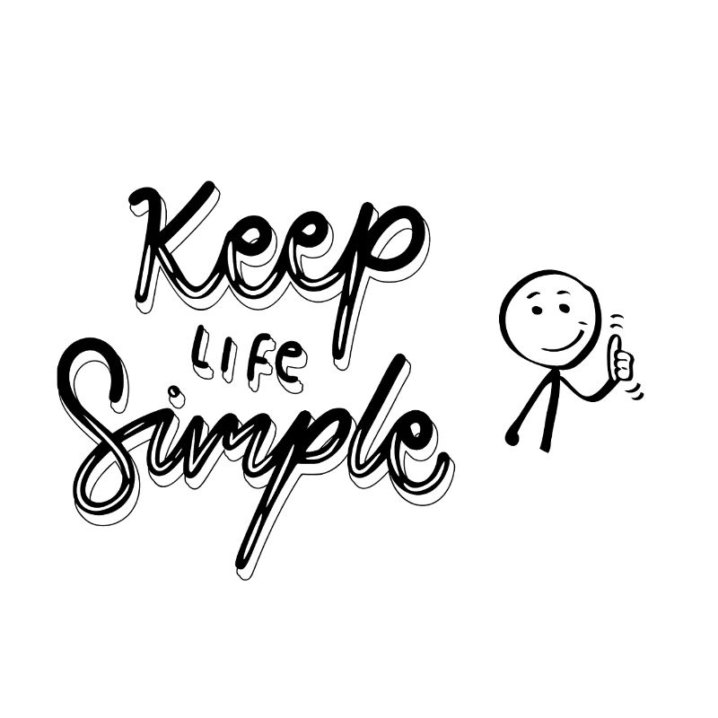 Keep Life Simple – Cheerful Cartoon Design