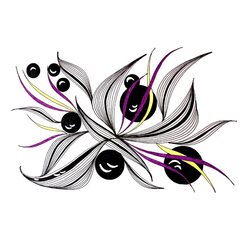 Black and White Flower Beam Pattern