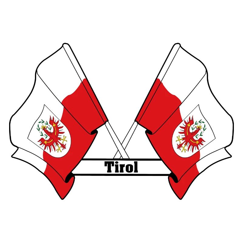 Drapeaux du Tyrol avec nom