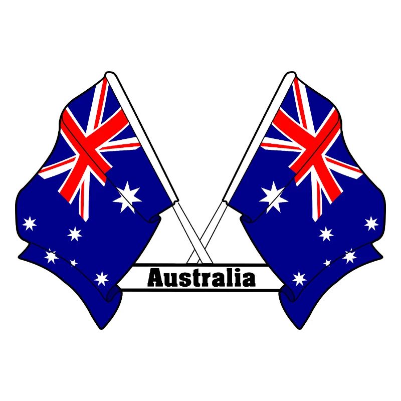 Australia Crossed Flags