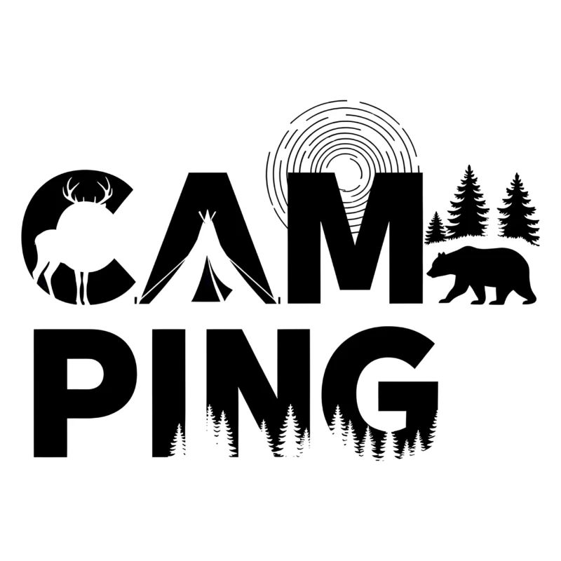 Magie de camping dans la forêt
