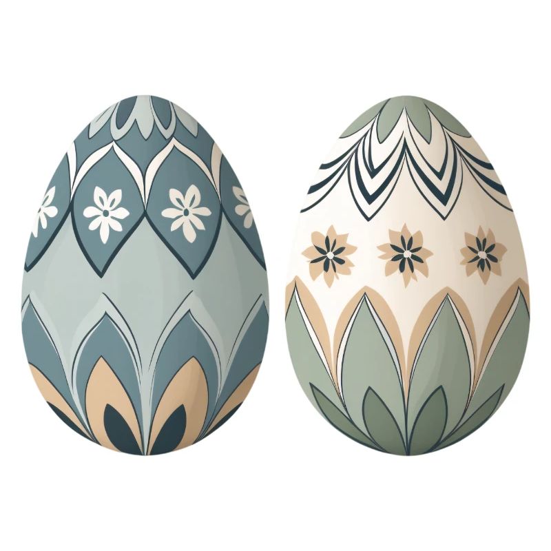Pastel Floral Ornament Eggs
