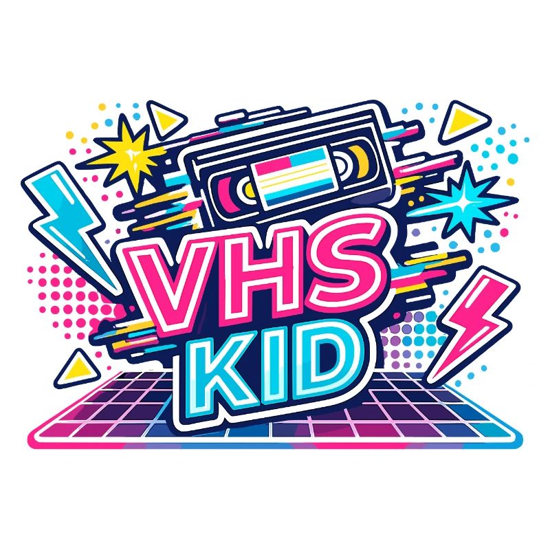 VHS KID Neon Retro