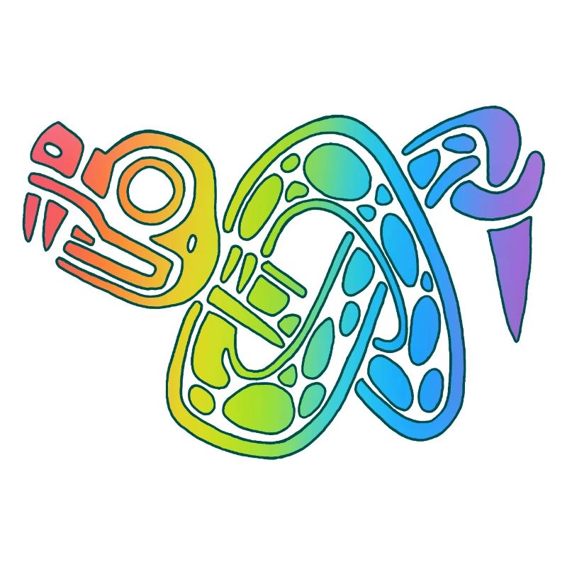 Noeud de serpent multicolore