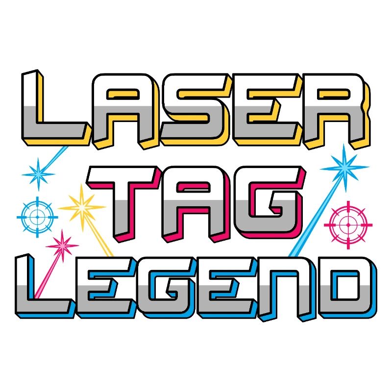 Laser Tag Legend Retro Gaming Typography Art