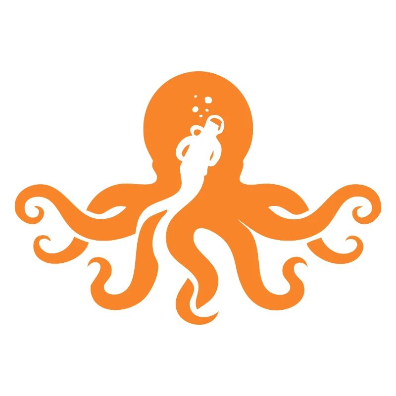 Orange Octopus Diver