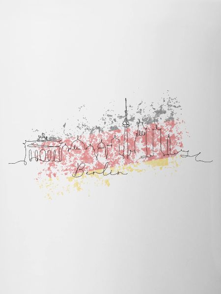 Berliner Skyline Pinselstrich