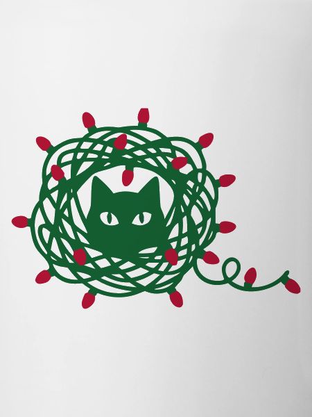 Katze Lichterkette Illustration