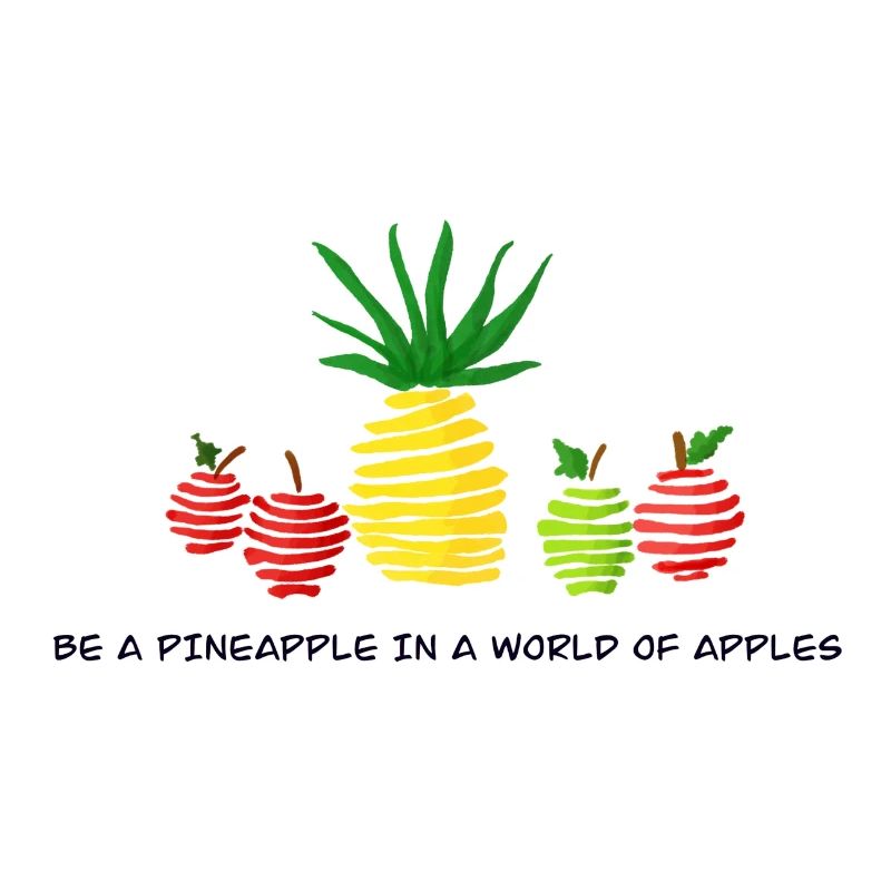 Sei eine Ananas in einer Welt voller Äpfel