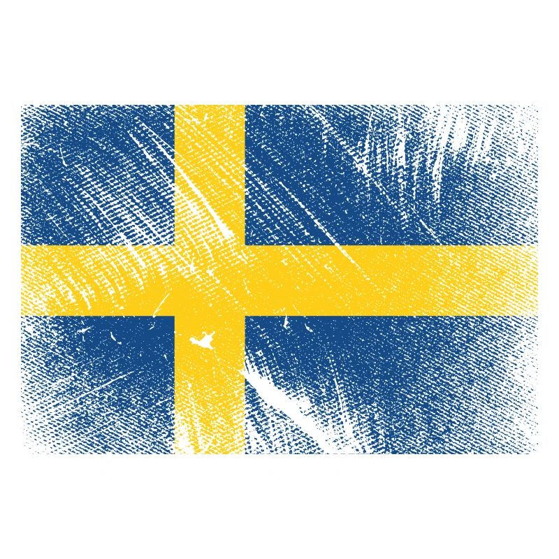 Drapeau de la Suède - grunge vintage