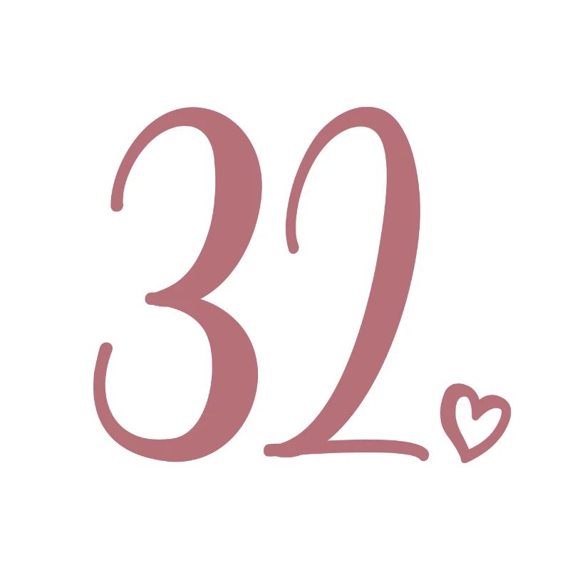 Numéro mignon 32, 32 ans, 32e cadeau d'anniversaire