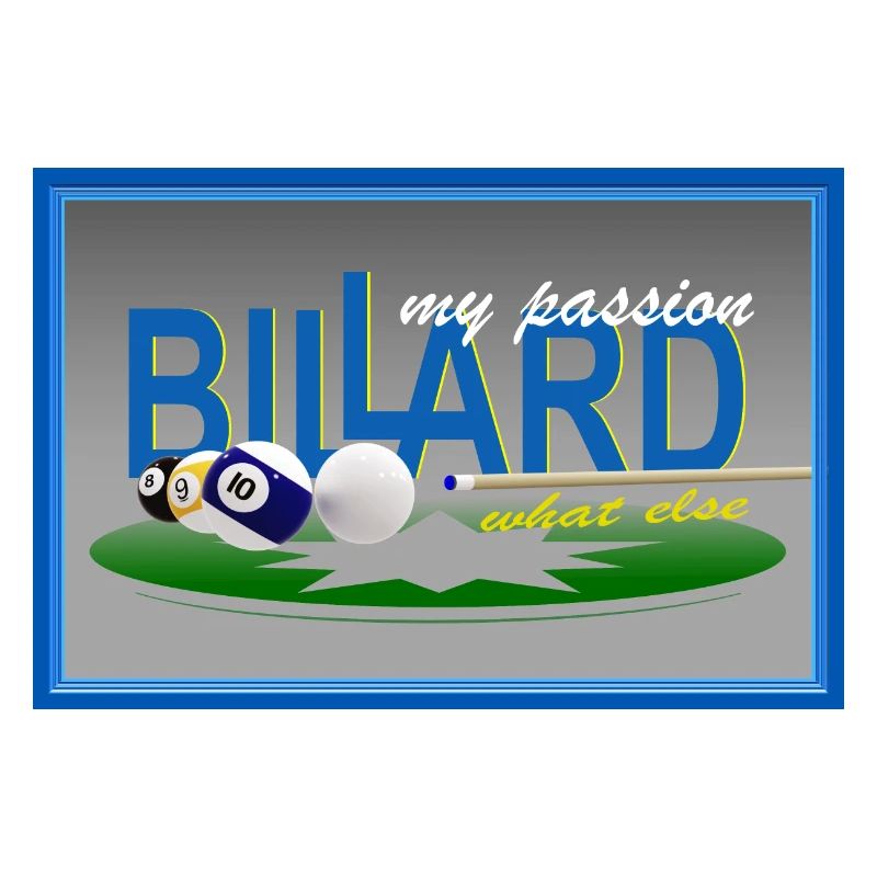 Billard Design, Wall Art, Poster, Poolbillard