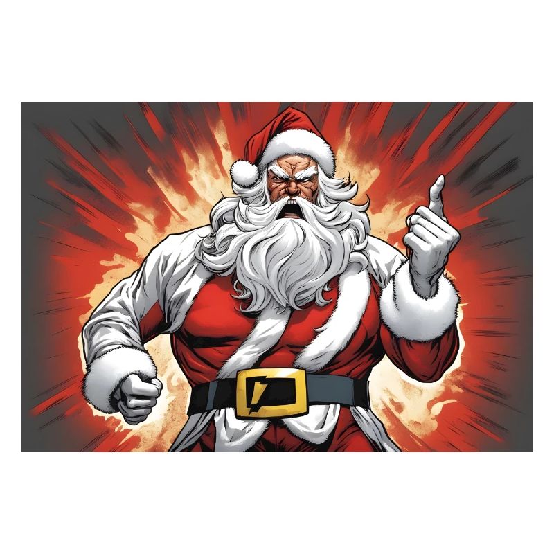 Weihnachtsmann macht eine Ansage