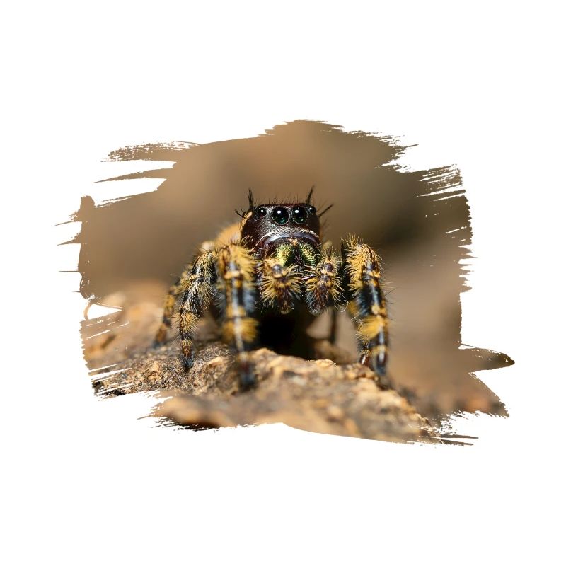 phidippus otiosus jumping spider, spring spinne