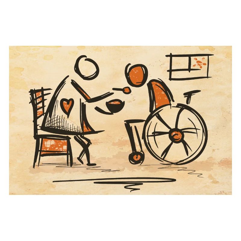 Infirmière gériatrique, Aide-soignant, Aide-soignant, Fauteuil roulant