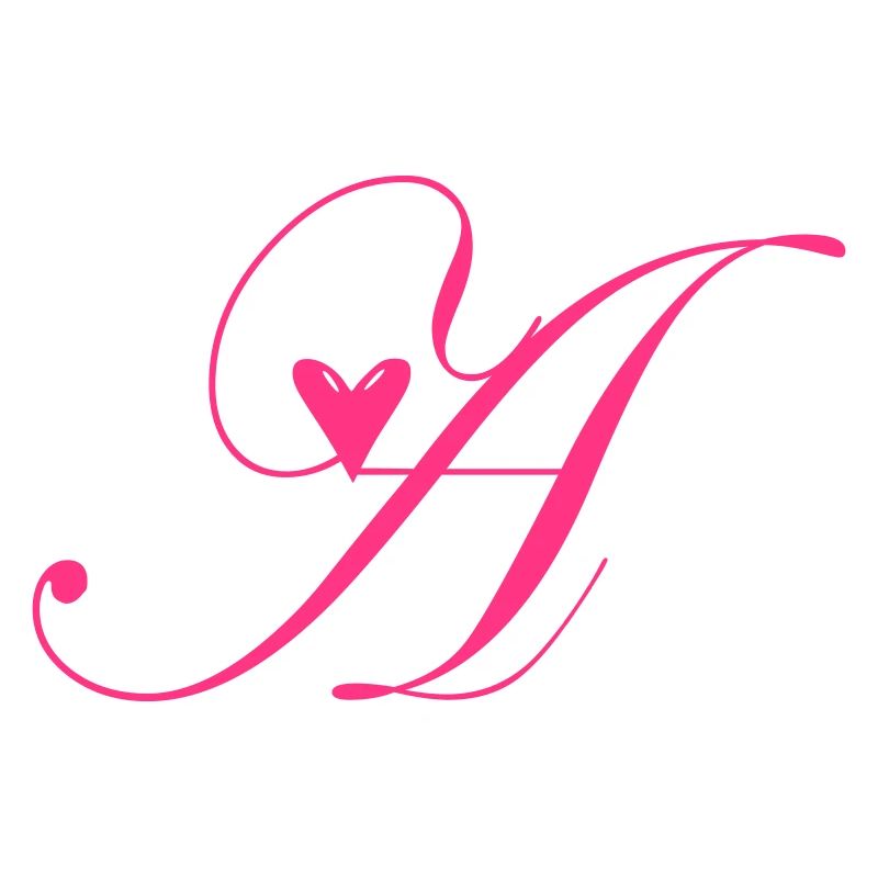 Monogram A Heart Vine