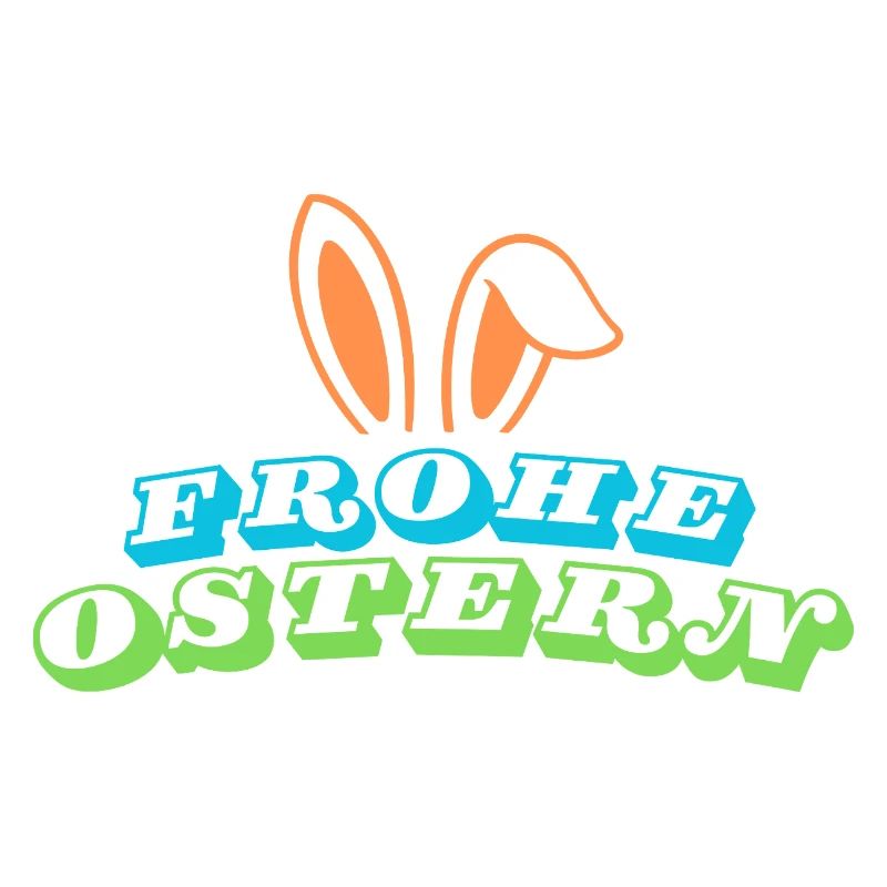 Frohe Ostern - Design mit Hasenohren