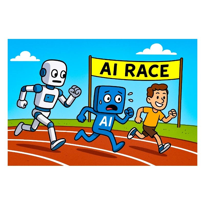 IA course course dessin animé