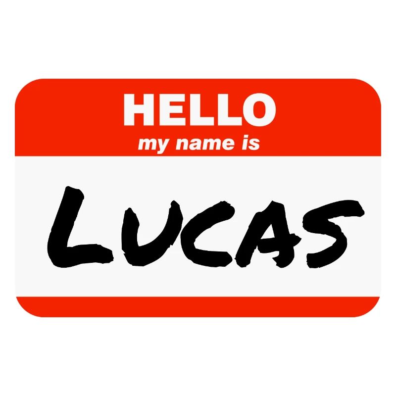 Hello My Name Is Lucas Label Name Tag