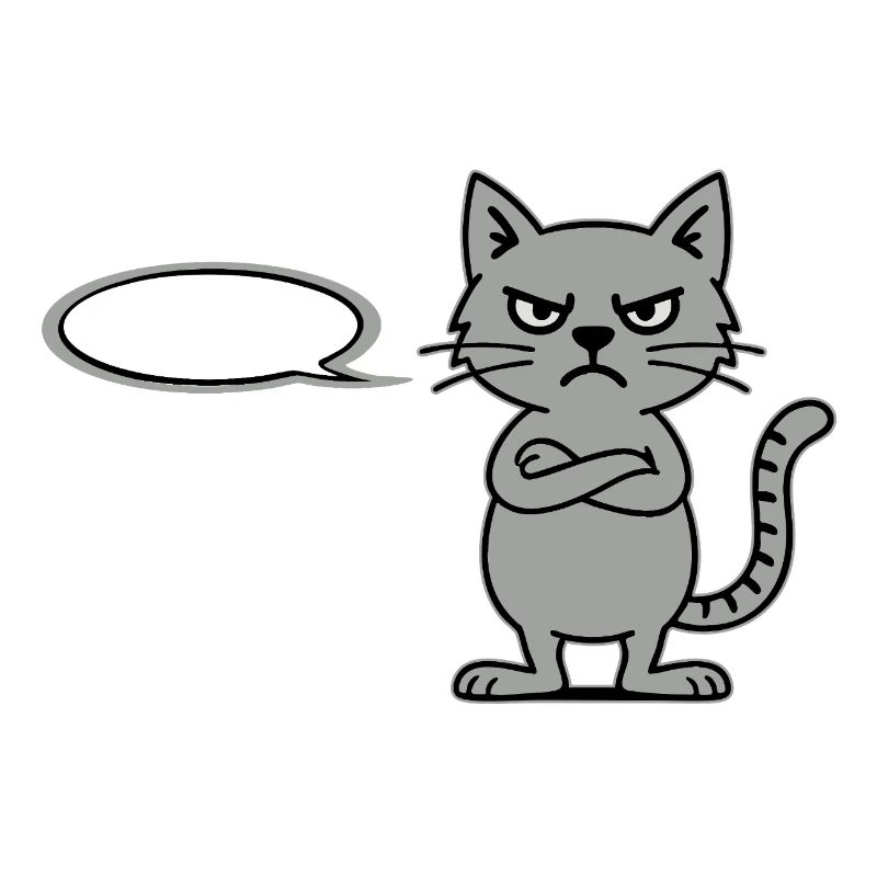 Skeptische Katze NOPE-Statement