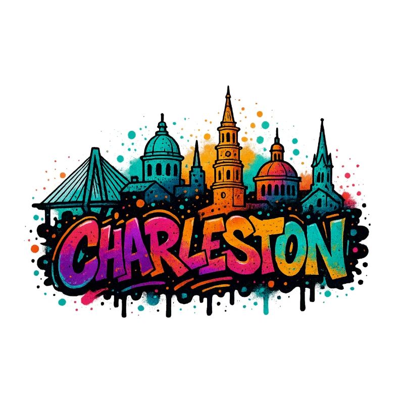 Charleston Graffiti Skyline