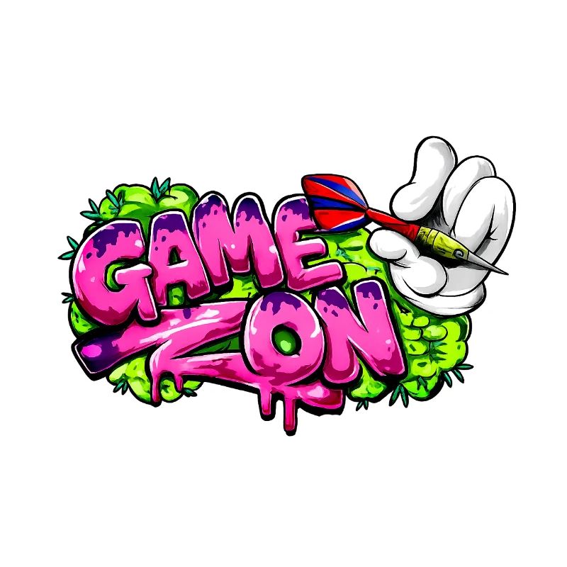 Fléchettes, fléchettes, jeu sur le graffiti