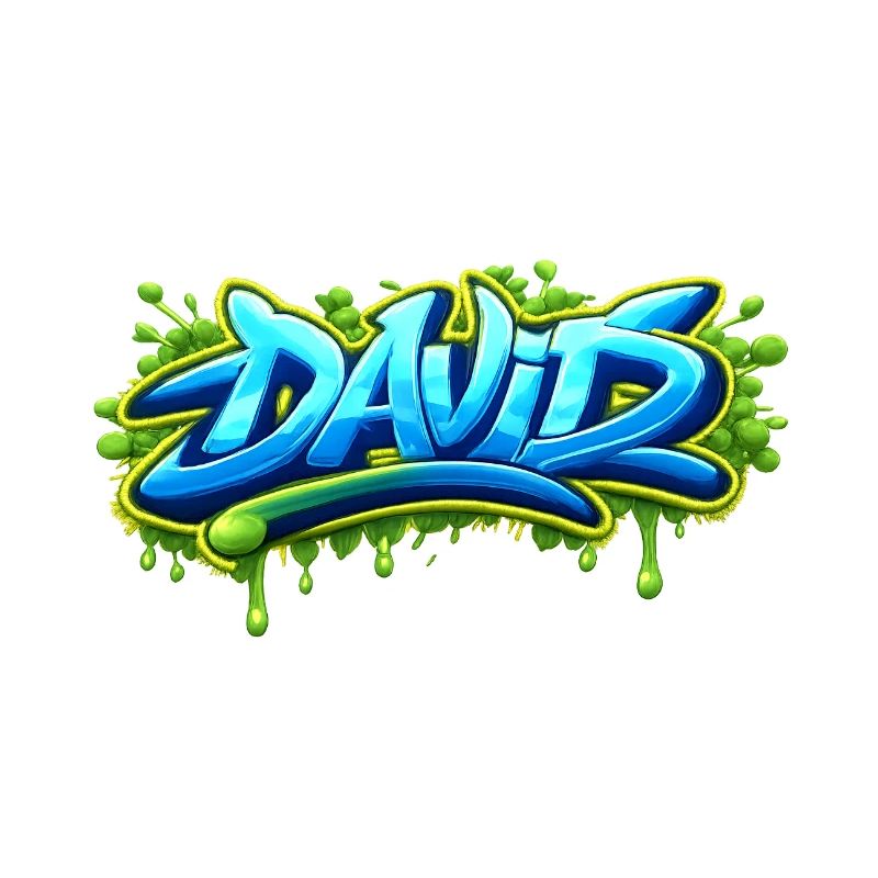 Graffiti name DAVID printable on everything 