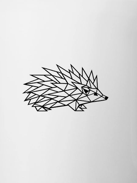 Geometric Hedgehog Line Art
