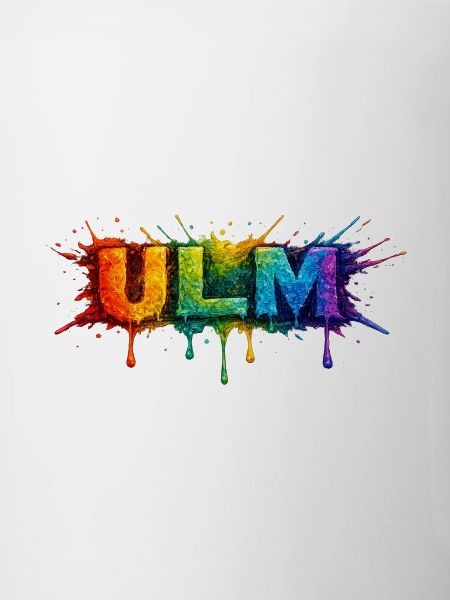 Regenbogenfarben ULM Schriftzug