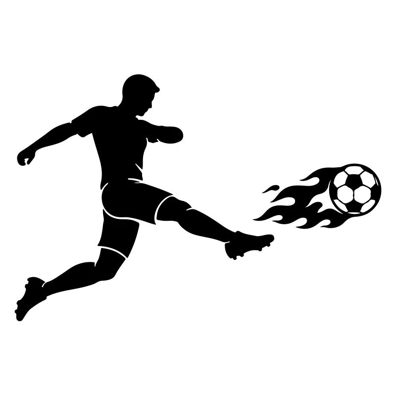 Silhouette d’attaquant de football