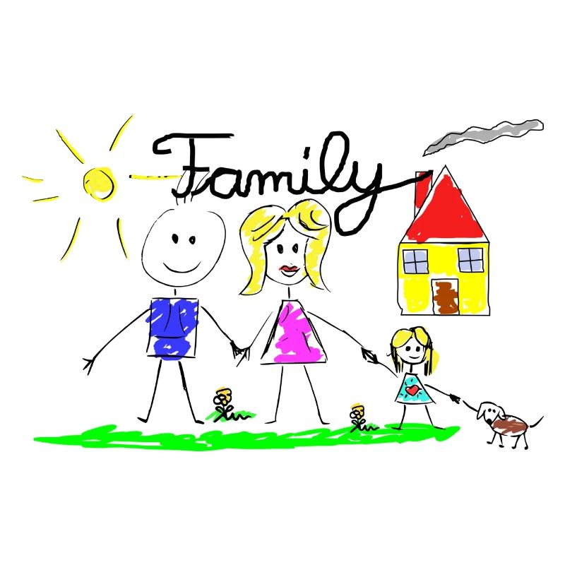 Dessin de lignes familiales