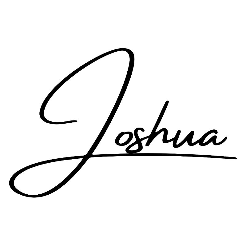 Nom de Josué - Écriture cursive élégante