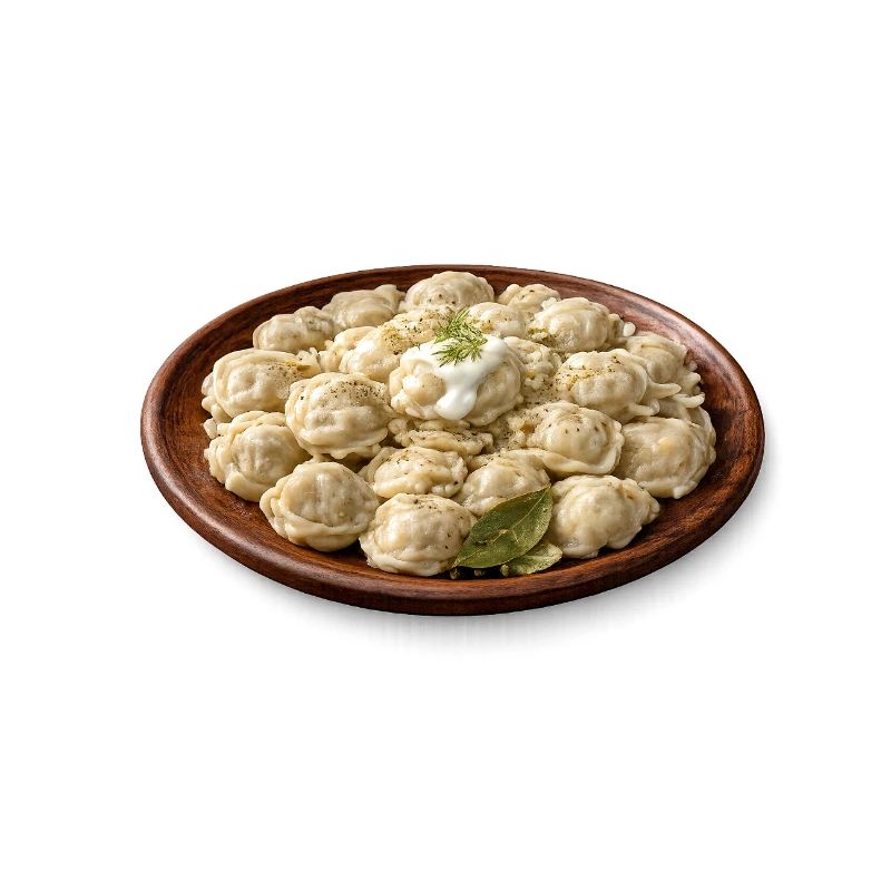 Steaming pelmeni