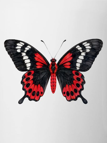 Crimson Rose Butterfly Pachliopta hector
