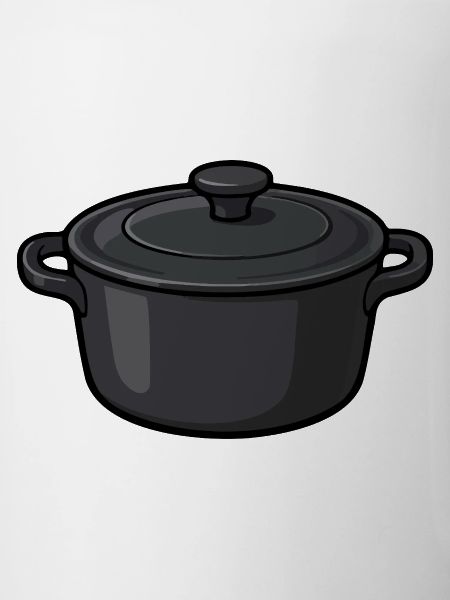 Dunkler Schmortopf Illustration