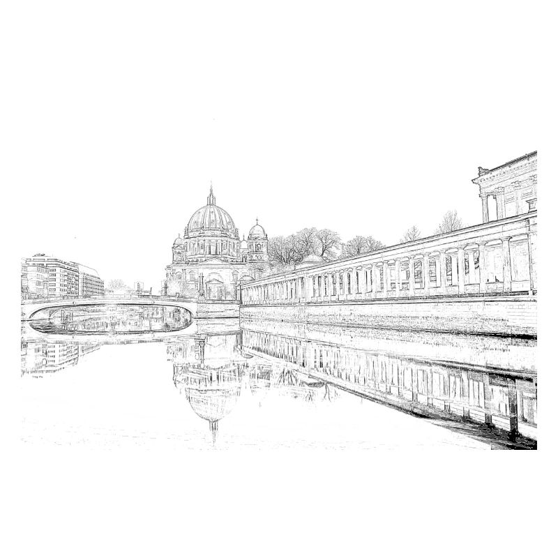 Dessin au crayon Bridge Berlin