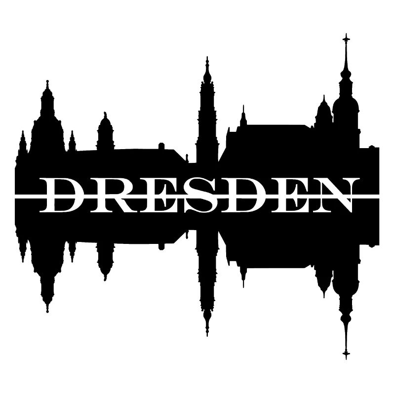 Dresden skyline silhouette