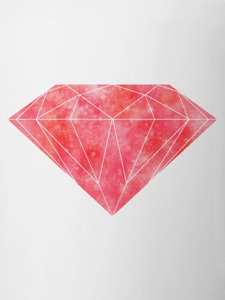 Red diamond ruby crystal gemstone