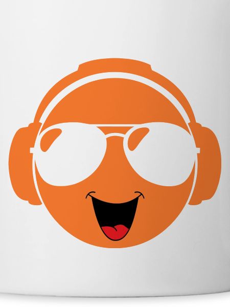 Techno laughing head face