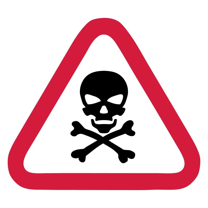 tete de mort panneau danger triangle 280)
