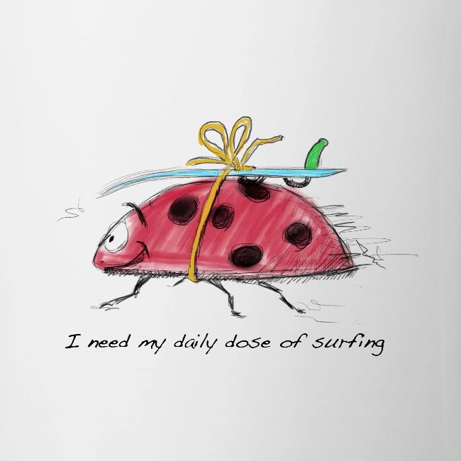 A crawling animal wants to surf