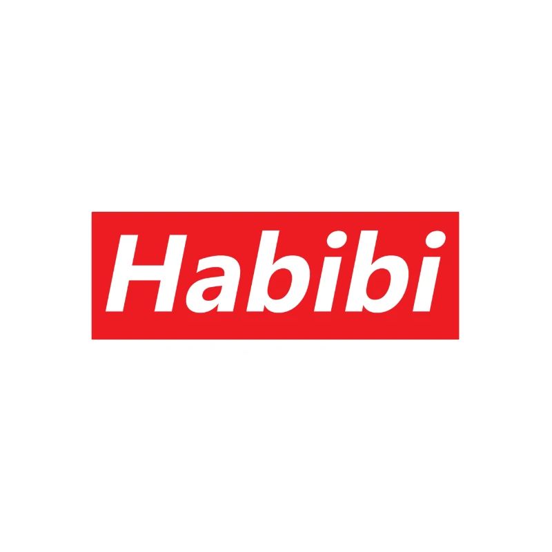 Habibi Red Logo Typography