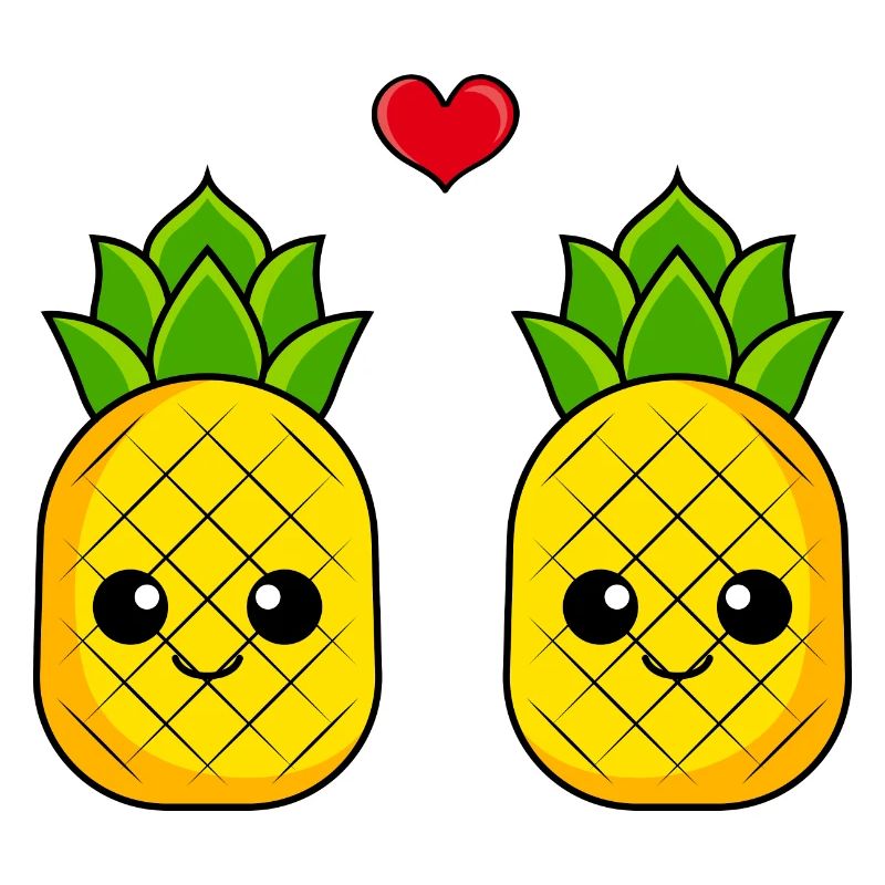 Couple d’ananas Amour Comique