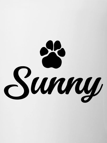 Hundename SUNNY mit Pfote