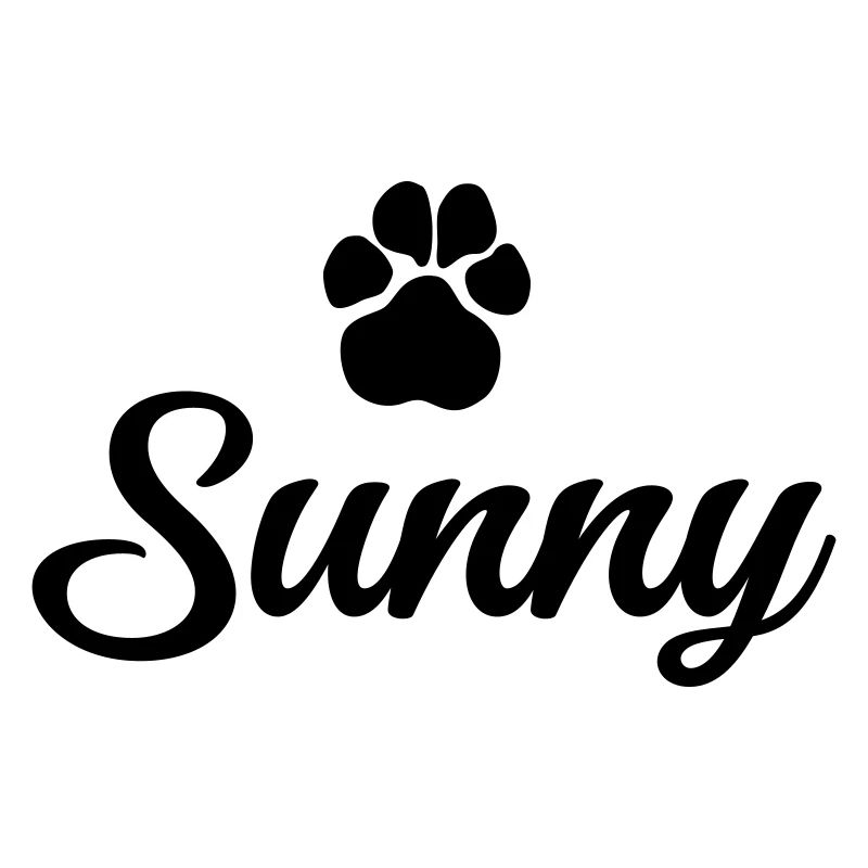 Nom du chien SUNNY avec patte