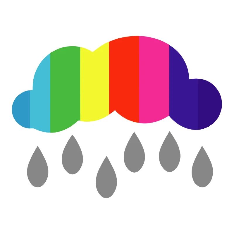 Wolke Regen Regenbogen Farben Geschenkidee